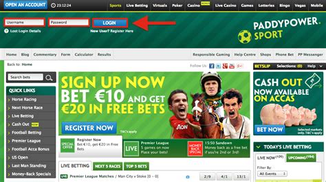 paddy power account log in.
